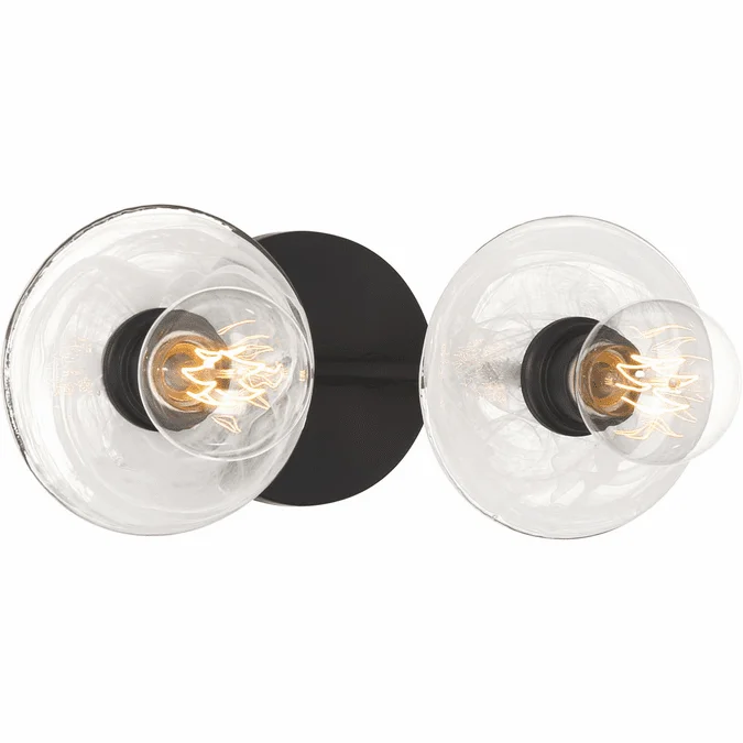 George Kovacs P5611-66A Vapors Contemporary Coal 2-Light Bathroom Wall Sconce