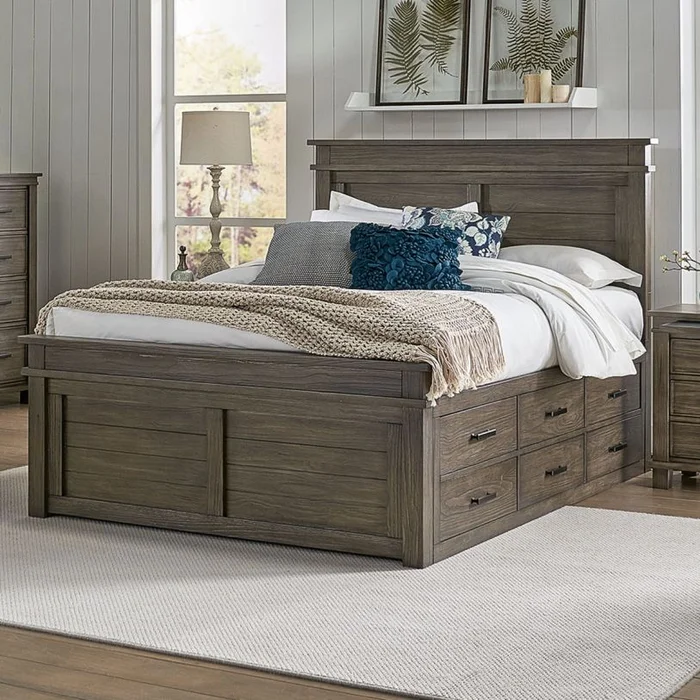 Glacier Point Cal King Captain Bed in Greystone GLPGR5251