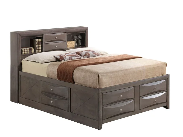 Glory Furniture Full Storage Bed in Gray G1505G-FSB3