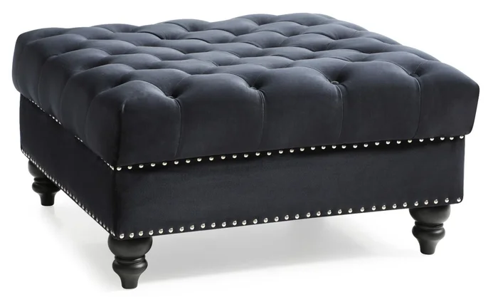 Glory Furniture G0353 Ottoman in Black G0353-O