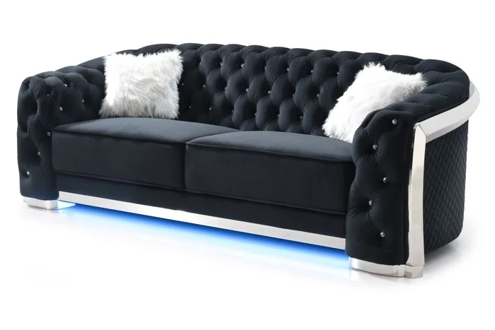 Glory Furniture G0593A Sofa in Black G0593A-S
