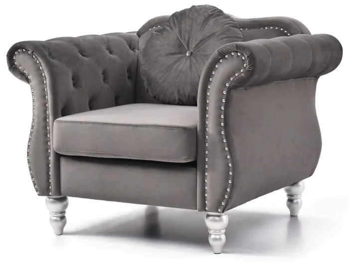 Glory Furniture G0660A Chair in Dark Gray G0660A-C