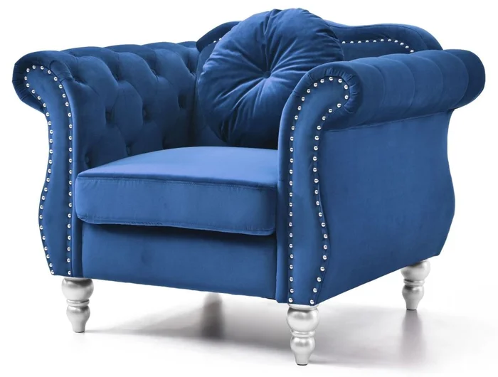 Glory Furniture G0661A Chair in Navy Blue G0661A-C