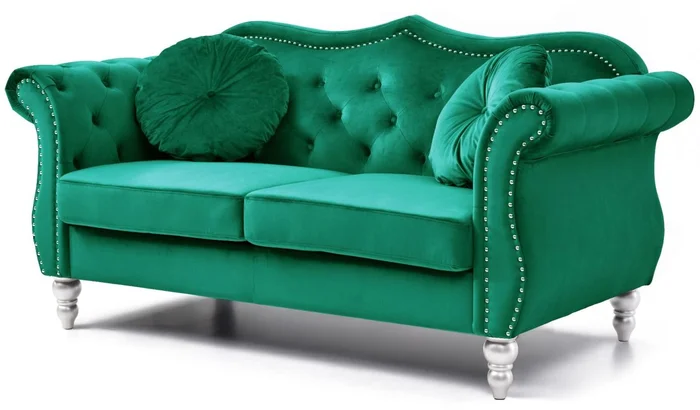 Glory Furniture G0662A Loveseat in Green G0662A-L