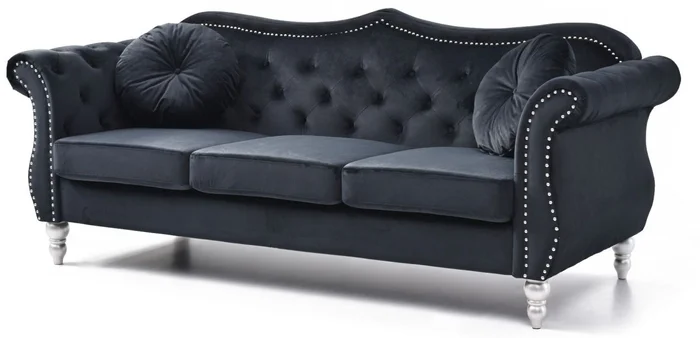 Glory Furniture G0663A Sofa in Black G0663A-S