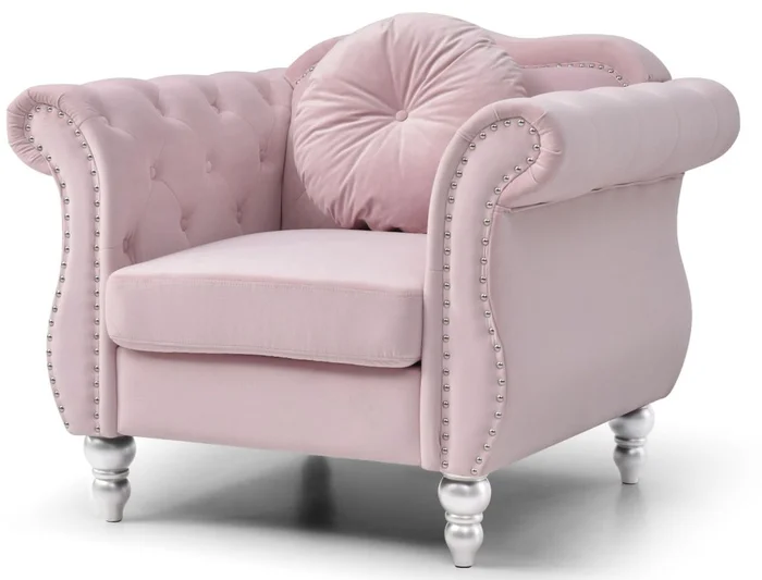 Glory Furniture G0664A Chair in Pink G0664A-C