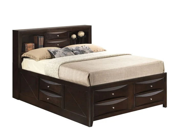 Glory Furniture G1525G Twin Storage Bed in Cappuccino G1525G-TSB3