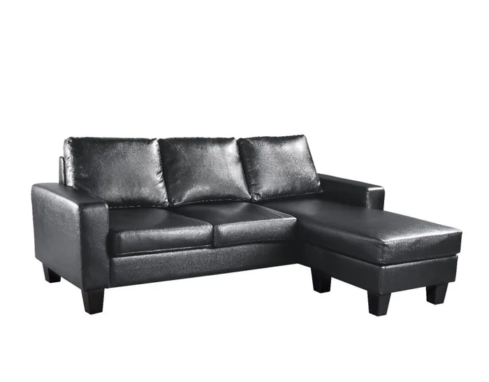 Glory Furniture G213 Sofa Chaise in Black G213-SCH