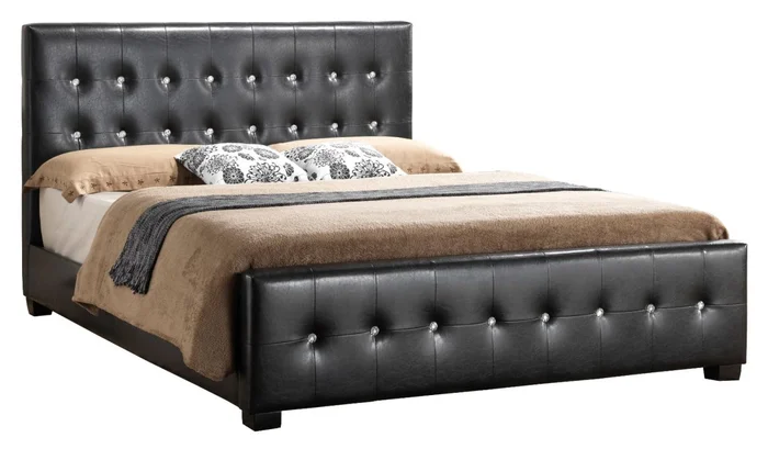 Glory Furniture G2583 King Upholstered Panel Bed in Black G2583-KB-UP