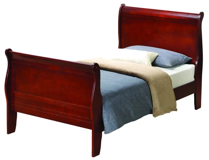 Glory Furniture G3100A Twin Sleigh Bed in Cherry G3100A-TB