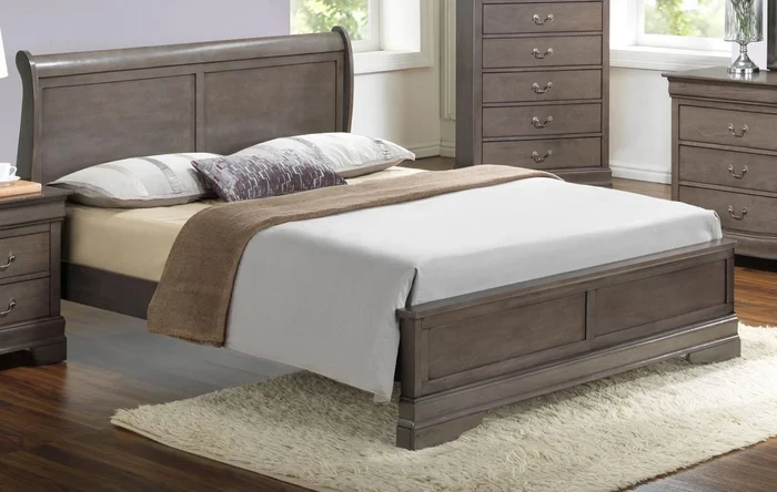 Glory Furniture G3105E Queen Low Profile Bed in Grey G3105E-QB3