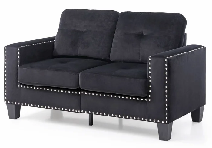 Glory Furniture G311A Loveseat in Black G311A-L