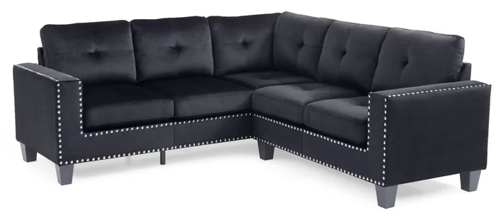 Glory Furniture G311B Sectional in Black G311B-SC