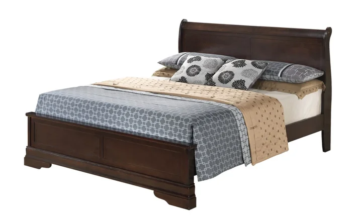 Glory Furniture G3125E King Low Profile Bed in Cappuccino G3125E-KB3