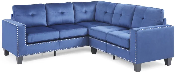 Glory Furniture G313B Sectional in Navy Blue G313B-SC