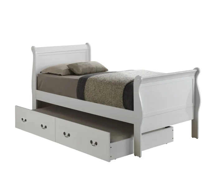 Glory Furniture G3190G Twin Trundle Bed in White G3190G-TTB