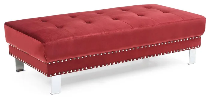 Glory Furniture G373 Ottoman in Maroon G373-O