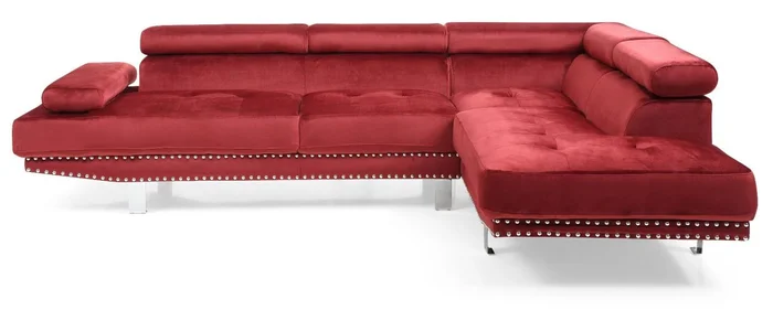 Glory Furniture G373 Sectional in Maroon G373-SC