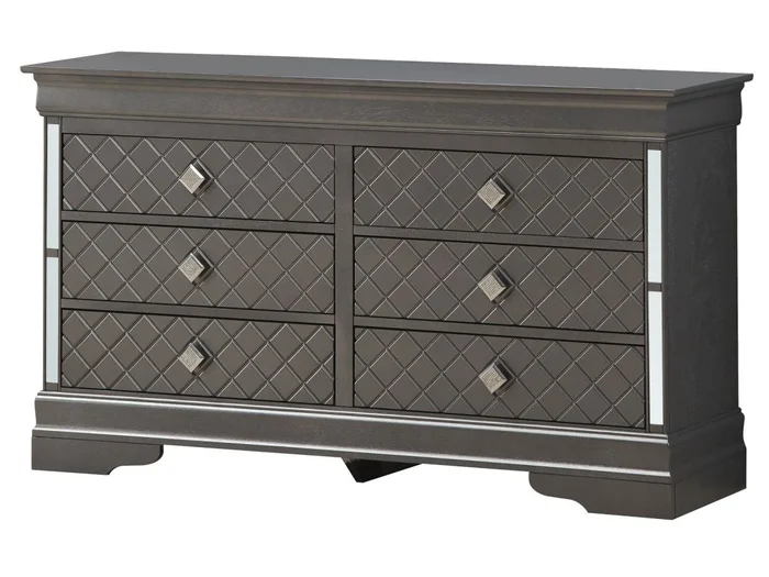 Glory Furniture G6702C Dresser in Metalic Black G6702-D