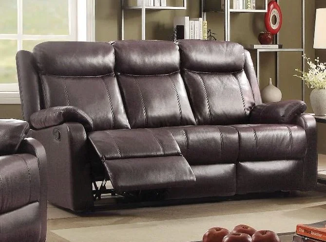 Glory Furniture G760A Reclining Sofa in Dark Brown G760A-RS