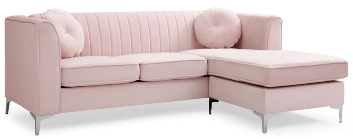 Glory Furniture G794 Sofa Chaise in Pink G794B-SC