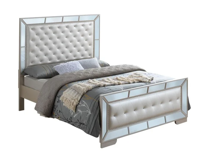 Glory Furniture G8100A King Panel Bed in Pearl