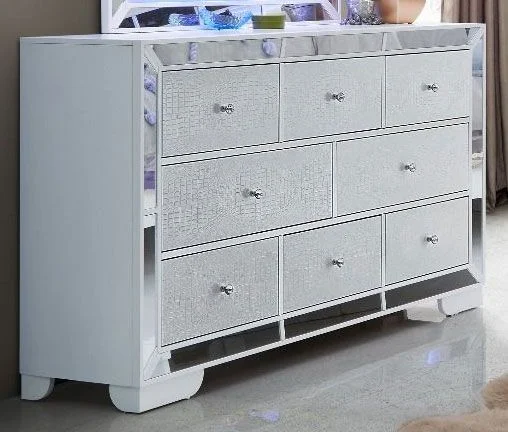 Glory Furniture G8180A Dresser in Silver White G8180-D