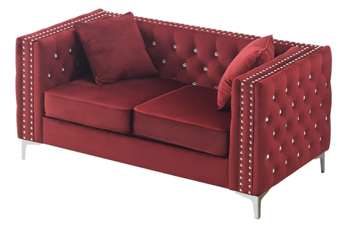 Glory Furniture G826A Loveseat in Burgundy G826A-L