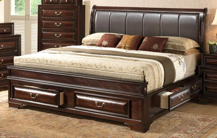 Glory Furniture G8875C Full Storage Bed in Cappaccino G8875C-FB3