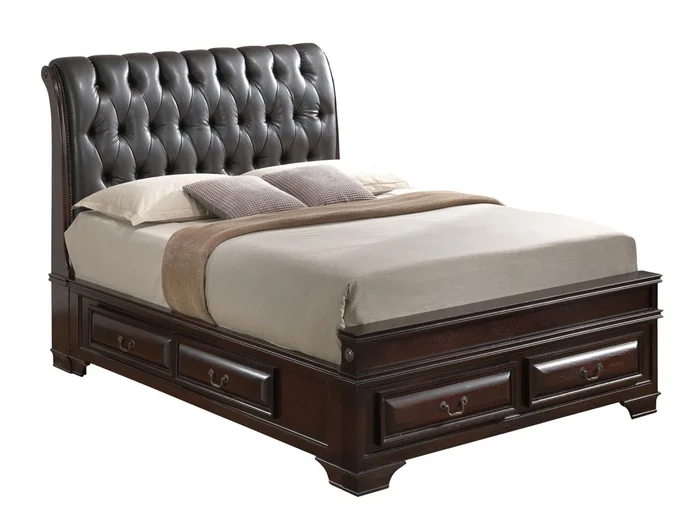 Glory Furniture G8875E Full Storage Bed in Cappaccino G8875E-FB5