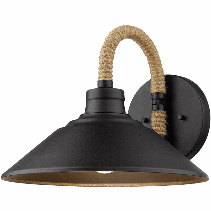 Golden Lighting 3318-1W-NB Journey Natural Black Wall Sconce Lighting