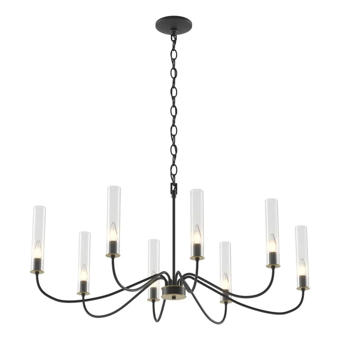 Grace Eight Light Chandelier in Black (39|105050-SKT-10-BR-ZM0611)