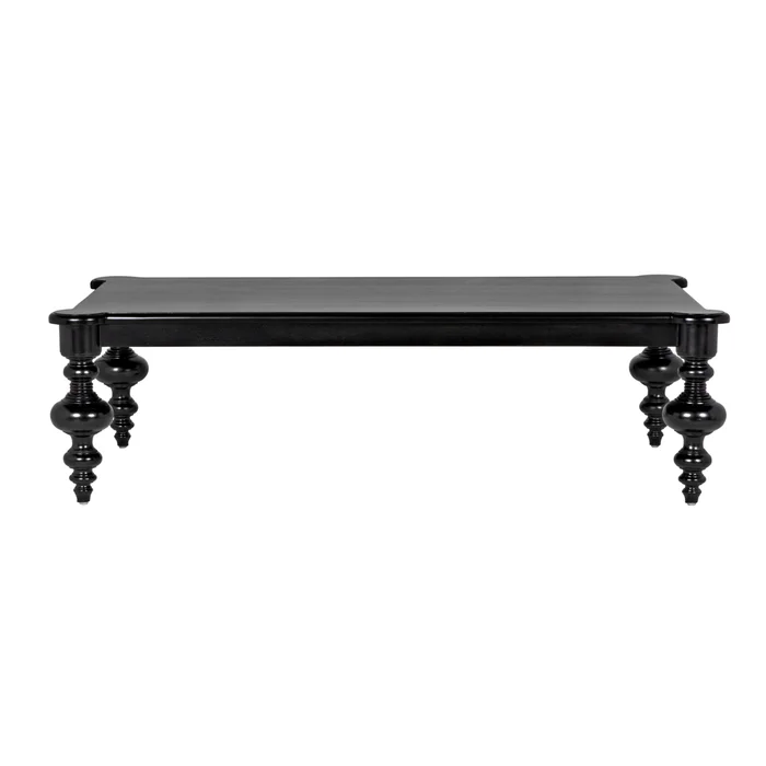graff coffee table, hand rubbed black