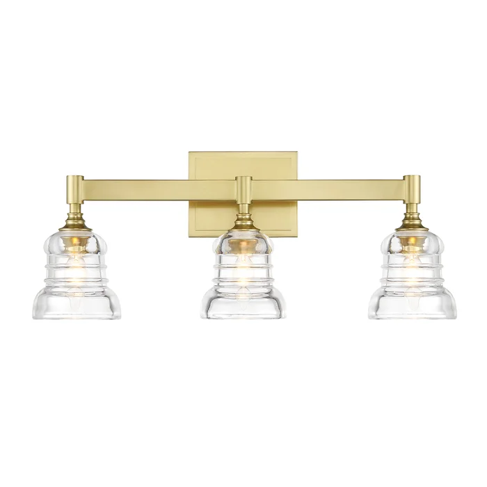 gregory 3 light aged brass bathroom vanity