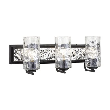Hammer Time Three Light Bath in Carbon/Polished Stainless (137|371B03CBPS)