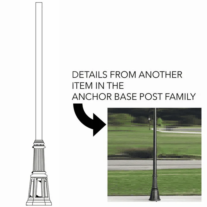 Hanover Lantern 385-8 Wellington 8 Foot Anchor Base Post Outdoor Post