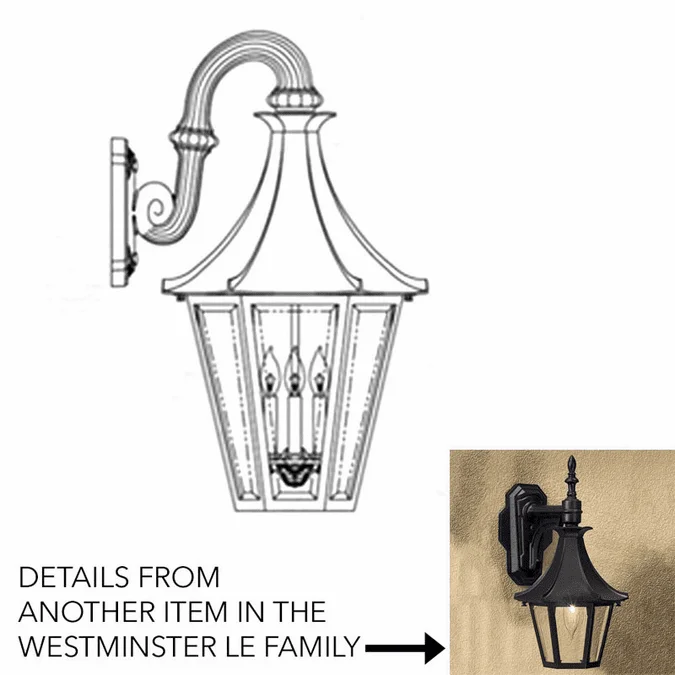 Hanover Lantern B196FRM Westminster LE Large Traditional Outdoor Wall Sconce Lighting