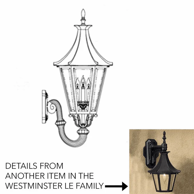 Hanover Lantern B196FSM Westminster LE Large Traditional Exterior Wall Lighting