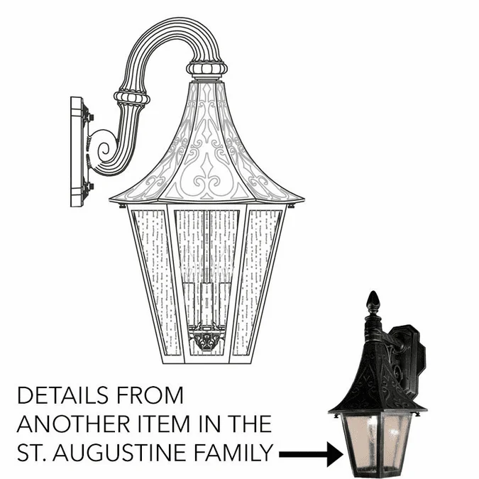 Hanover Lantern B226FRM St. Augustine Large Traditional Exterior Wall Lighting Fixture