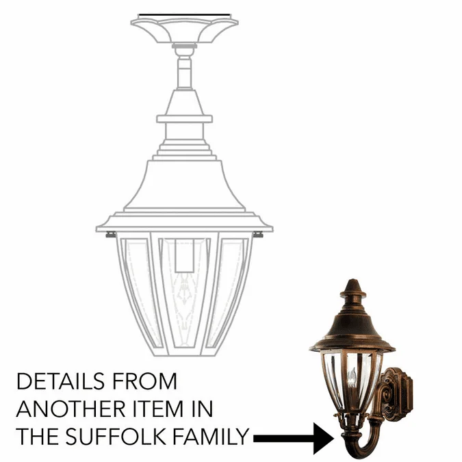 Hanover Lantern B52221 Sufflolk Small Outdoor Ceiling Light