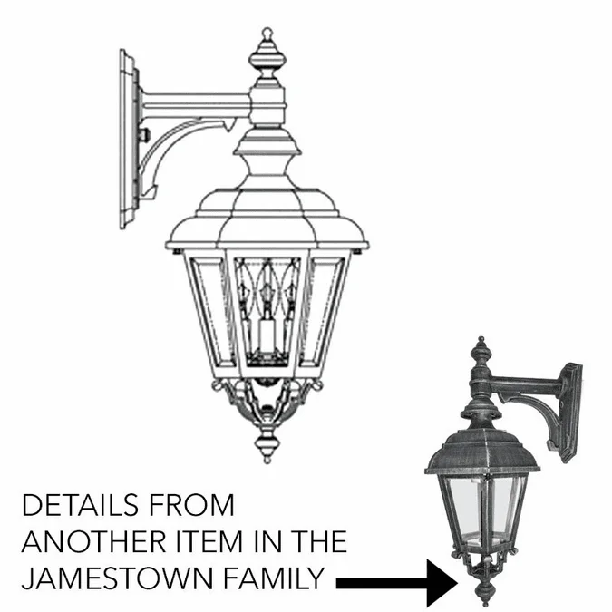 Hanover Lantern B9310RM Jamestown Medium Traditional Outdoor Wall Light Fixture