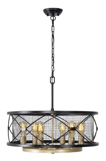 Harlequin Six Light Pendant in Warm Bronze/Gold (137|612620)