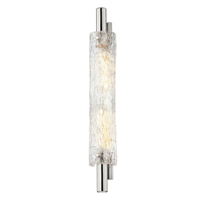 Harwich 2-Light Wall Sconce in Polished Nickel 3.5L x 3.5W x 28.75H