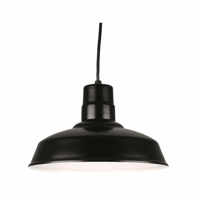 Hi-Lite Manufacturing H-QSN15114-C-91 Warehouse Vintage Black 14″ Pendant Lighting