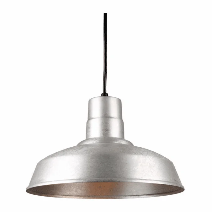 Hi-Lite Manufacturing H-QSN15114-C-96 Warehouse Vintage Galvanized 14″ Lighting Pendant