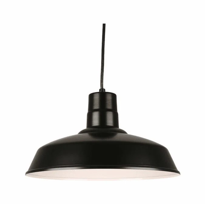 Hi-Lite Manufacturing H-QSN15116-C-91 Warehouse Vintage Black 16″ Hanging Lamp