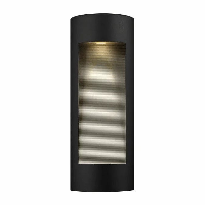 Hinkley 1664SK-LED Luna Contemporary Satin Black LED Exterior Wall Light Fixture