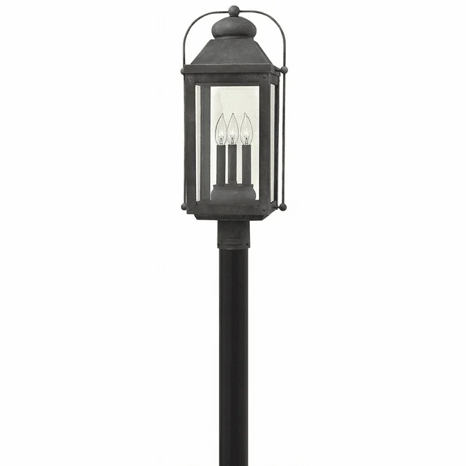 Hinkley 1851DZ Anchorage Traditional Aged Zinc Exterior Lighting Post Light