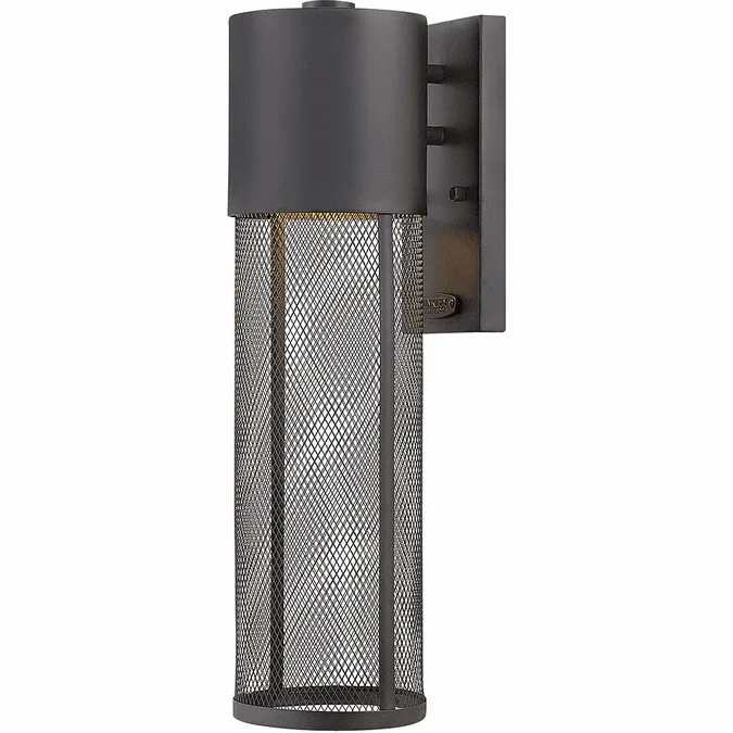 Hinkley 2304BK Aria Contemporary Black Exterior Medium Lighting Sconce