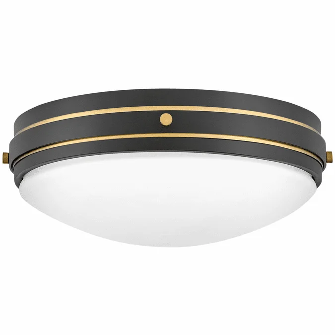 Hinkley 39053BK Oliver Contemporary Black Medium Ceiling Light Fixture